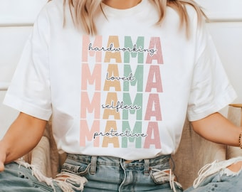 Mama Shirt For Mothers Day Gift From Daughter Comfort Colors Mama Tshirt For Birthday Gift For Her, Baby Shower Gift Christmas Gift For Mom