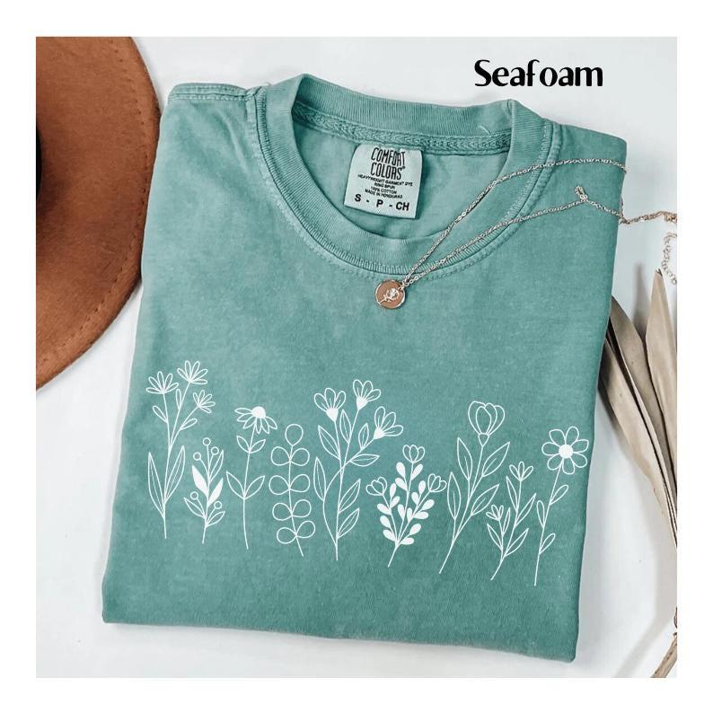 Comfort Colors® Wildflower Shirt Floral Cottagecore Shirt Botanical Shirt Flower Shirt Nature Shirt, Wildflower Tshirt Wild Flower Shirt