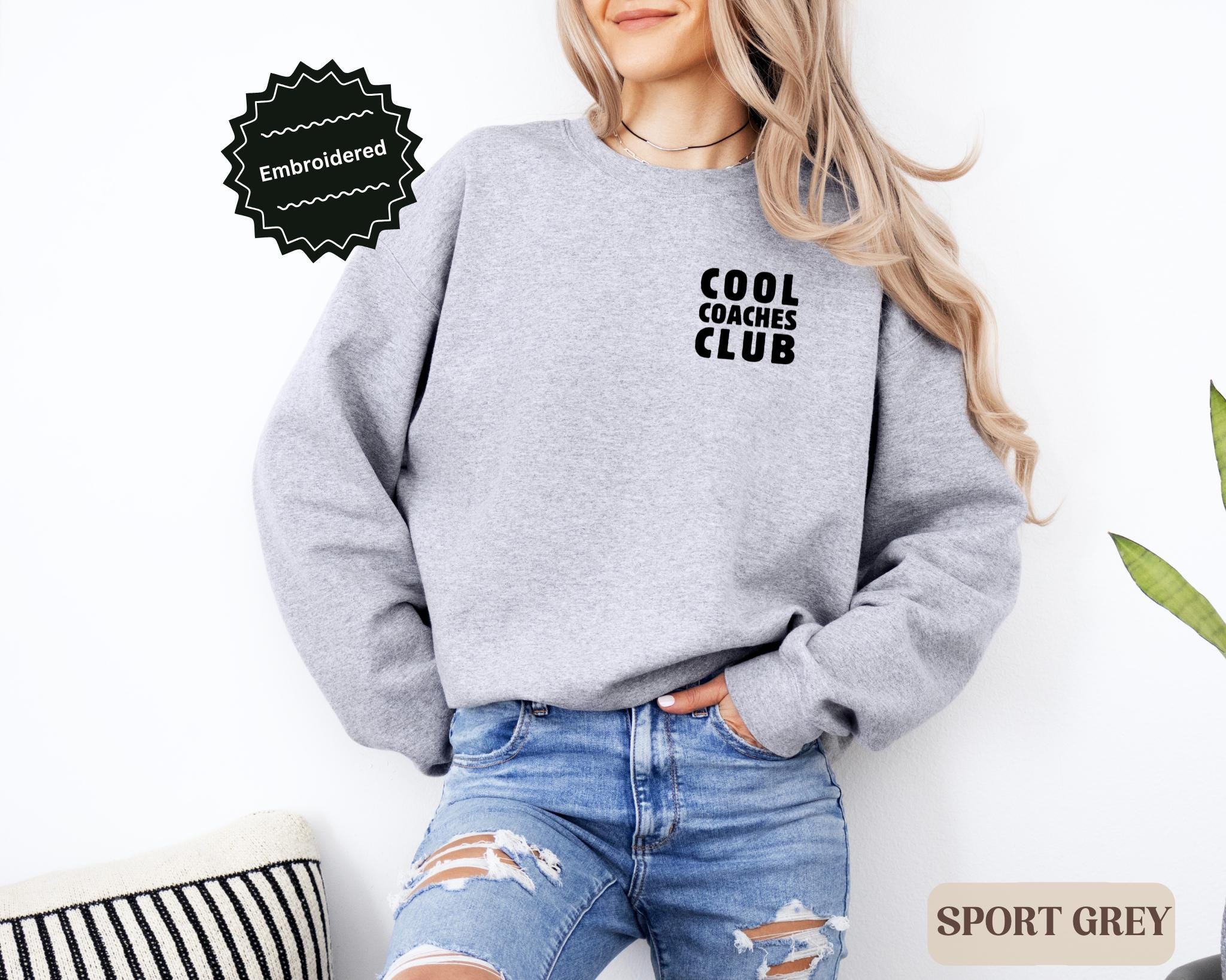 Embroidered Coach Sweatshirt: Cool Coaches Club Unisex Sweater - Etsy