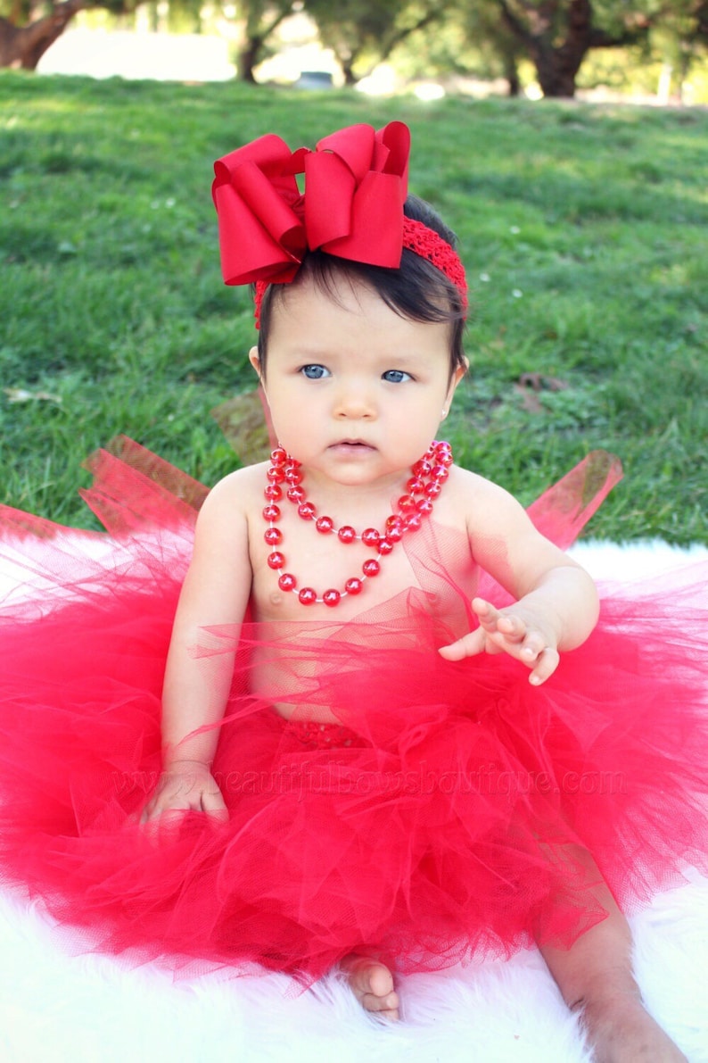 Red Baby Tutu Setnewborn Red Tutusholiday Infant Tutugirls Etsy