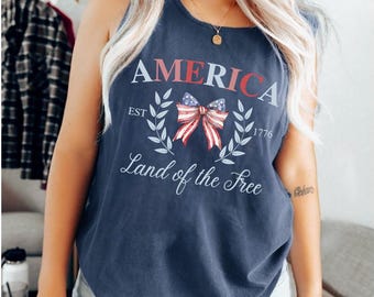 USA Flag Tank Top, Comfort Colors USA Tank, 4th of July Tank, Patriotic Tank Top, American Flag Tank, USA Shirt Gift, Red White Blue Tank