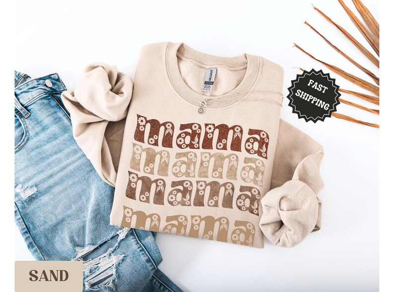 neutral mama crewneck