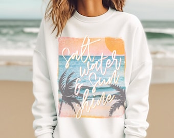Sunset Beach Sweatshirts Summer Sweatshirt Ocean Sweatshirts for Women Beach Lover Gift  Beach Lover Shirt Beach Tee Aesthetic Sweatshirt