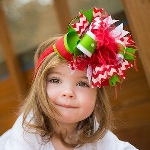 Over the Top Bows,Christmas Baby Headband,Baby Headbands,Baby Headband,Christmas Bows,Baby Girl Headband,Red Green Headband, Girls Headband