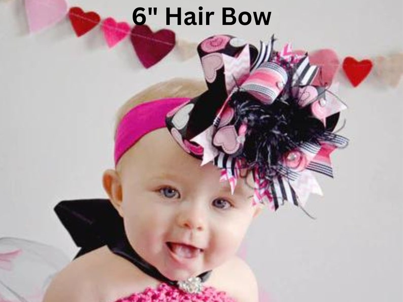 White Over the Top Hair Bow, White Over the Top Baby Headand, 6 inch white hair bow image 10