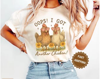Chicken mom shirt, funny animal shirts, backyard chicken tee, Comfort Colors t-shirt, farm life gift, homestead apparel, country girl shirt