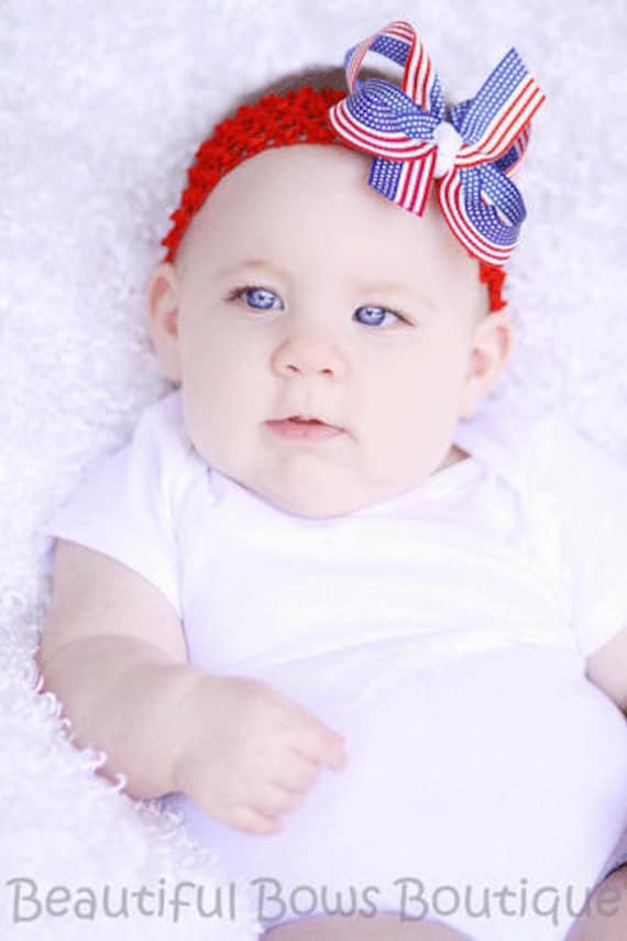 4th of july baby headband