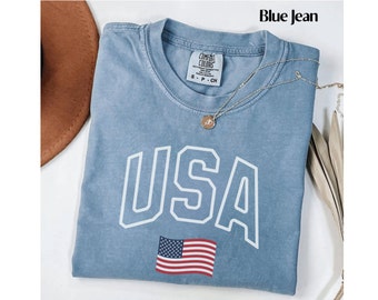 USA Flag Shirt 4th of July Shirt Big USA Tshirt USA Comfort Colors Shirt Comfort Colors Usa Flag Tee Usa Comfort Colors Tee Usa Shirt Gift