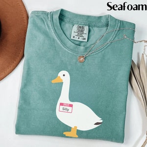 Comfort Colors Silly Goose T-Shirt Goose Crewneck Shirt Funny Goose Shirt Gift Animal Shirt Graphic Tees Goose on the Loose Funny Shirt Gift