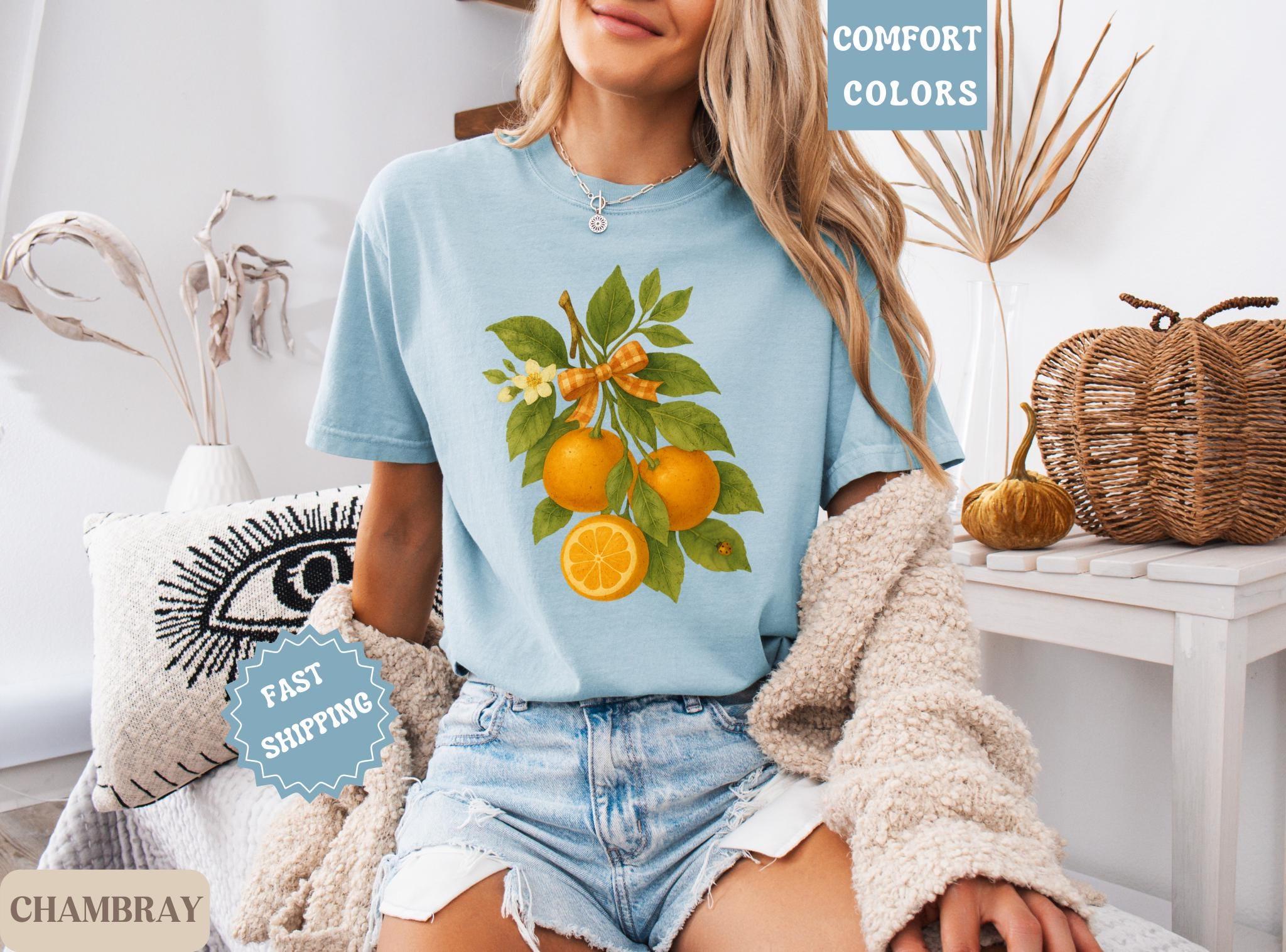Vintage Citrus Fruit Shirt, Comfort Colors Tee, Garden Graphic Tee