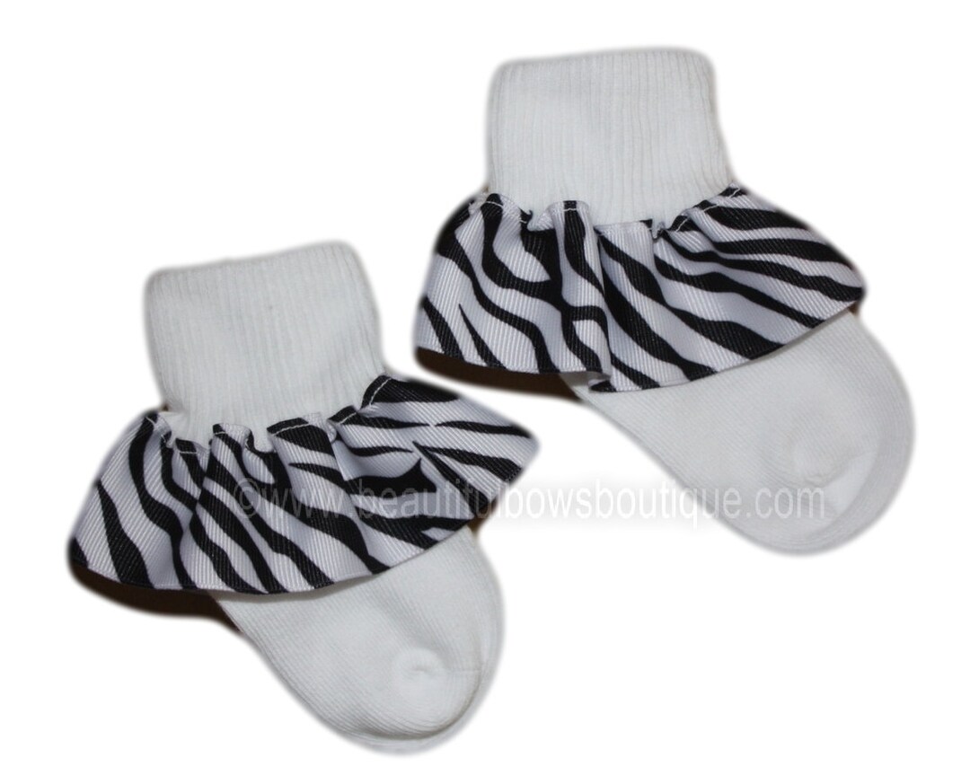 Fun Baby Socks Ribbon Ruffle Socks Baby Girl Frilly Socks Etsy