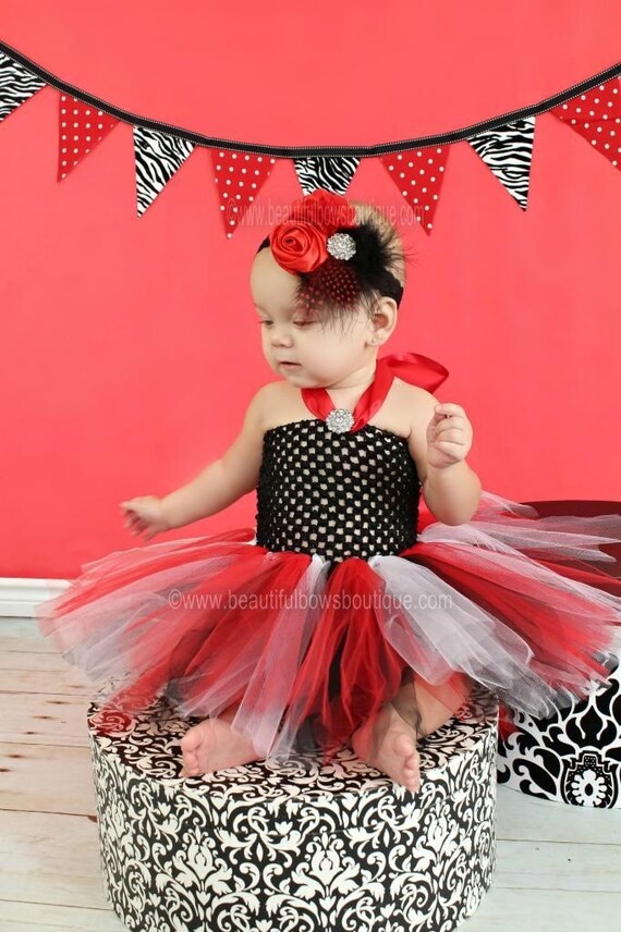 red and black tutu for baby