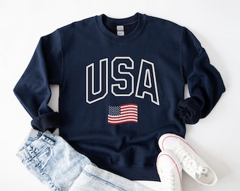 USA Flag Sweatshirt, USA Sweatshirt, Patriotic Sweatshirt, American Flag Sweatshirt, America Sweatshirt, Retro Sweatshirt, USA Flag Hoodie