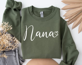 Most Loved Nana Sweatshirt – Cute Grandma Crewneck Pullover, Cotton Blend Comfort