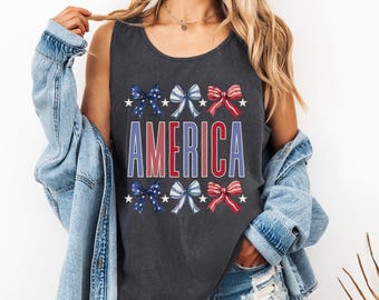 USA Flag Tank Top, Comfort Colors USA Tank, 4th of July Tank, Patriotic Tank Top, American Flag Tank, USA Shirt Gift, Red White Blue Tank
