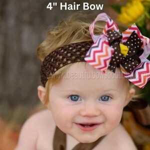 White Over the Top Hair Bow, White Over the Top Baby Headand, 6 inch white hair bow image 7