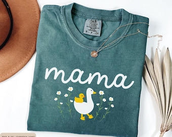 Mama Goose Shirt, Goose Mama T-Shirt, Mother's Day Gift, New Mom Gift, Baby Shower Gift, Mama Est Shirt, Cute Mom Tee, Funny Mom Shirt Gift
