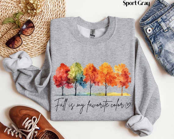 Fall Leaves Sweatshirt Fall Crewneck Autumn Sweatshirt Thanksgiving Gift Pumpkin Season Shirt Cozy Fall Sweatshirt Womens Fall Shirt