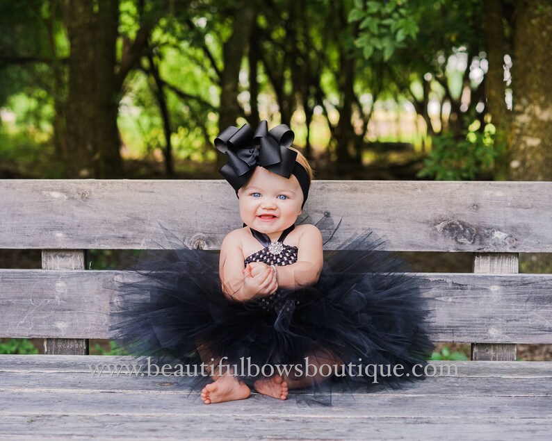 Large Black Hair Bow,Black Baby Headband,Huge Black Baby Bow,Big Black Wedding Hair Bows,Toddler Black Hairbows,Large Baby Girls Bows Black