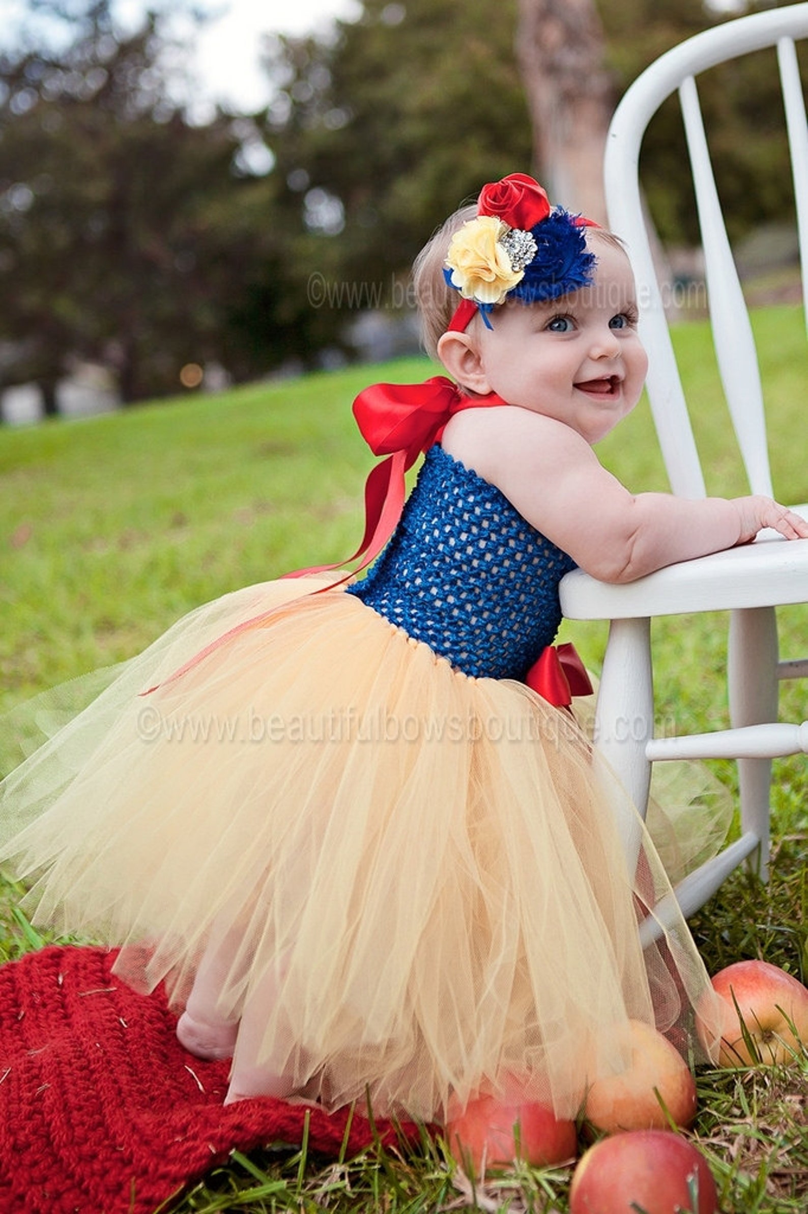 Baby Snow White Dresssnow White Baby Costumebaby Tutu Dress Etsy