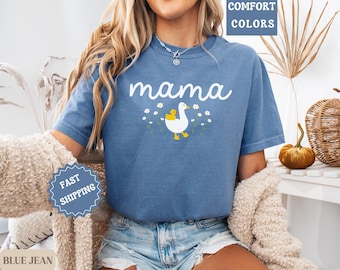 Mama Goose Shirt, Goose Mama T-Shirt, Mother's Day Gift, New Mom Gift, Baby Shower Gift, Mama Est Shirt, Cute Mom Tee, Funny Mom Shirt Gift