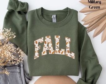 Fall Leaves Sweatshirt Fall Crewneck Autumn Sweatshirt Thanksgiving Gift Pumpkin Season Shirt Cozy Fall Sweatshirt Womens Fall Shirt