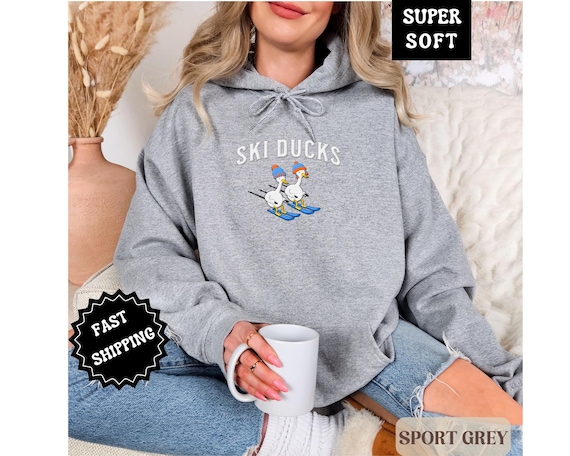 Embroidered Funny Ski Sweatshirt, Silly Goose Ski Club, Ski Lovers