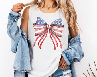USA Flag Tank Top, Comfort Colors USA Tank, 4th of July Tank, Patriotic Tank Top, American Flag Tank, USA Shirt Gift, Red White Blue Tank