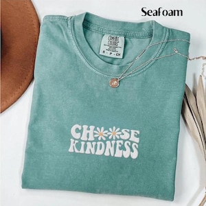 Embroidered Cute Teacher Shirt Comfort Colors® Choose Kindness Shirt Be Kind Teacher Shirt Back to School Shirt Elementary School Teacher
