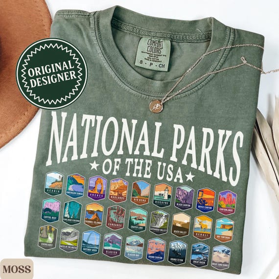 National Parks Shirt US National Park Camping Gift for Family Trip Nature Lover Hiking Shirt Park Tee Outdoor Shirt Fathers Day Gift for Mom