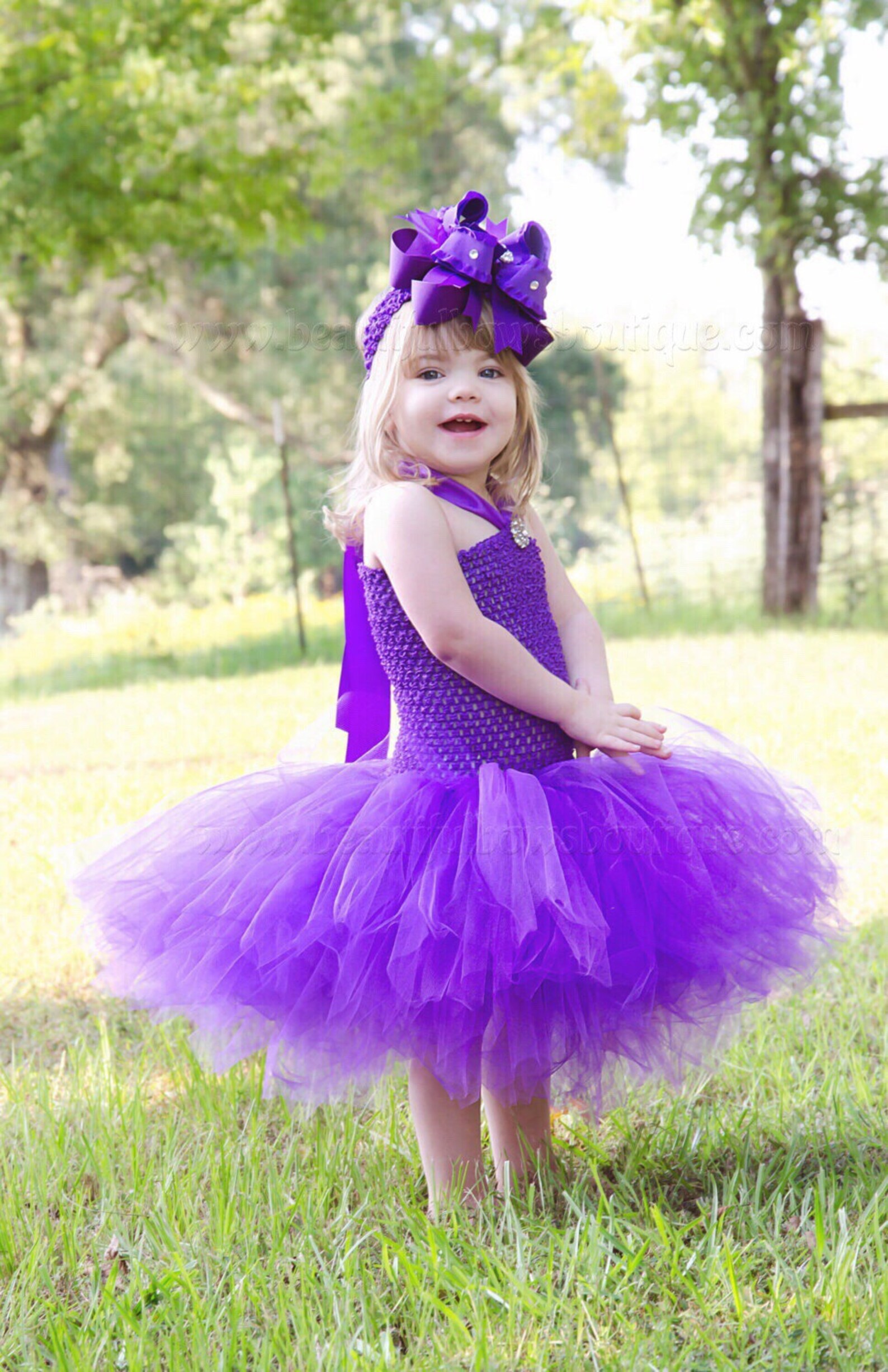 Purple Tutu Dresscrochet Toddler Tutu Dressbaby Tutu Etsy