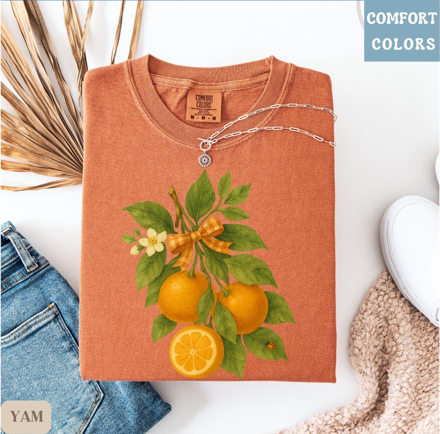 Vintage Citrus Fruit Shirt, Comfort Colors Tee, Garden Graphic Tee