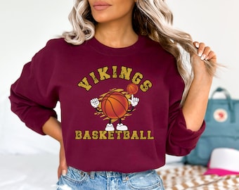 Custom Basketball Sweatshirt Personalized Basketball Mom Crewneck Basketball Pullover Basketball Number Sweater Custom Basketball Team Gift
