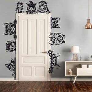 Cat Kitten Laser Cut SVG DXF Files - Wall Sticker, Engraving Decal, Silhouette Template, CNC Cutting Router, Digital Vector Instant Download