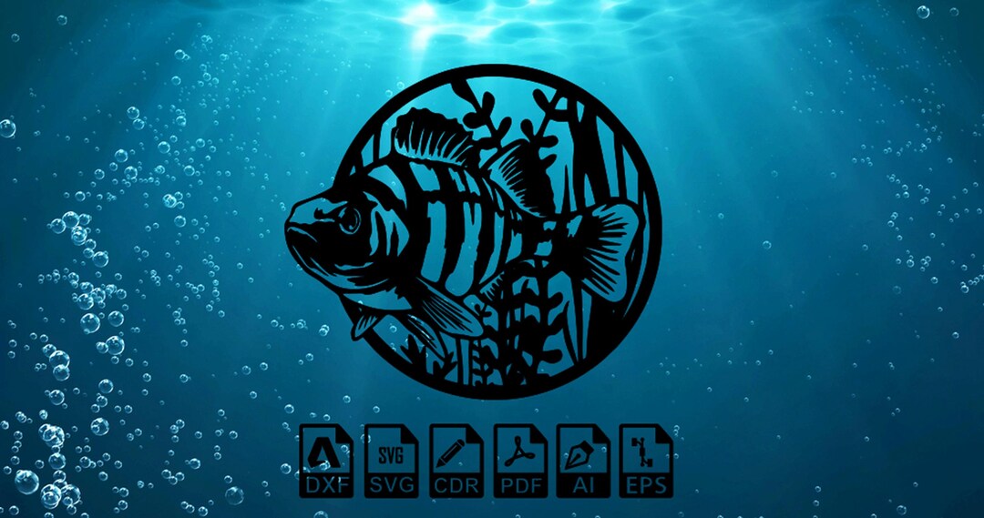 Fish Laser Cut File: Ocean Wall Art SVG, DXF (digital Download) - Etsy