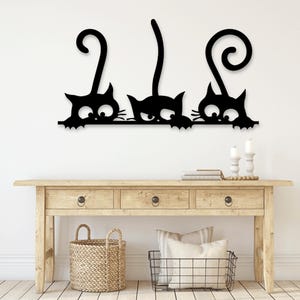 Fichiers SVG DXF découpés au laser Chat - Sticker mural, sticker de gravure, modèle Silhouette, routeur de découpe CNC, téléchargement immédiat