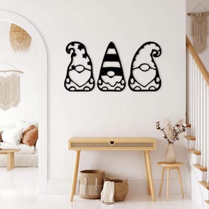 Garden Gnome Laser Cut SVG DXF CDR Files, Wall Sticker, Engraving Decal, Silhouette Template, Cnc Router, Digital Vector Instant Download