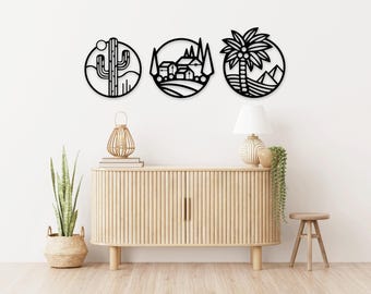 Cactus Laser Cut Files: Desert Landscape SVG, CNC Template (Digital Download)