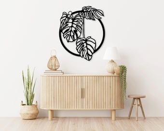 Monstera Leaf SVG: Laser Cut Wall Art, CNC Template (Digital Download)