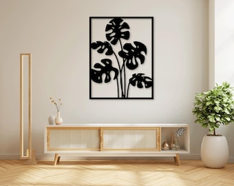 Monstera Leaf SVG: Laser Cut Wall Art, CNC Template (Digital Download)