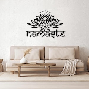 File SVG DXF di Lotus Flower Yoga tagliati al laser - Adesivo da parete, Decalcomania per incisione, Modello Silhouette, Router CNC, Download immediato di vettore digitale