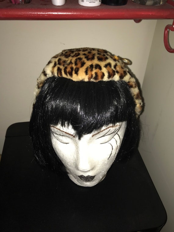 Pin up Leopard hat MEOW