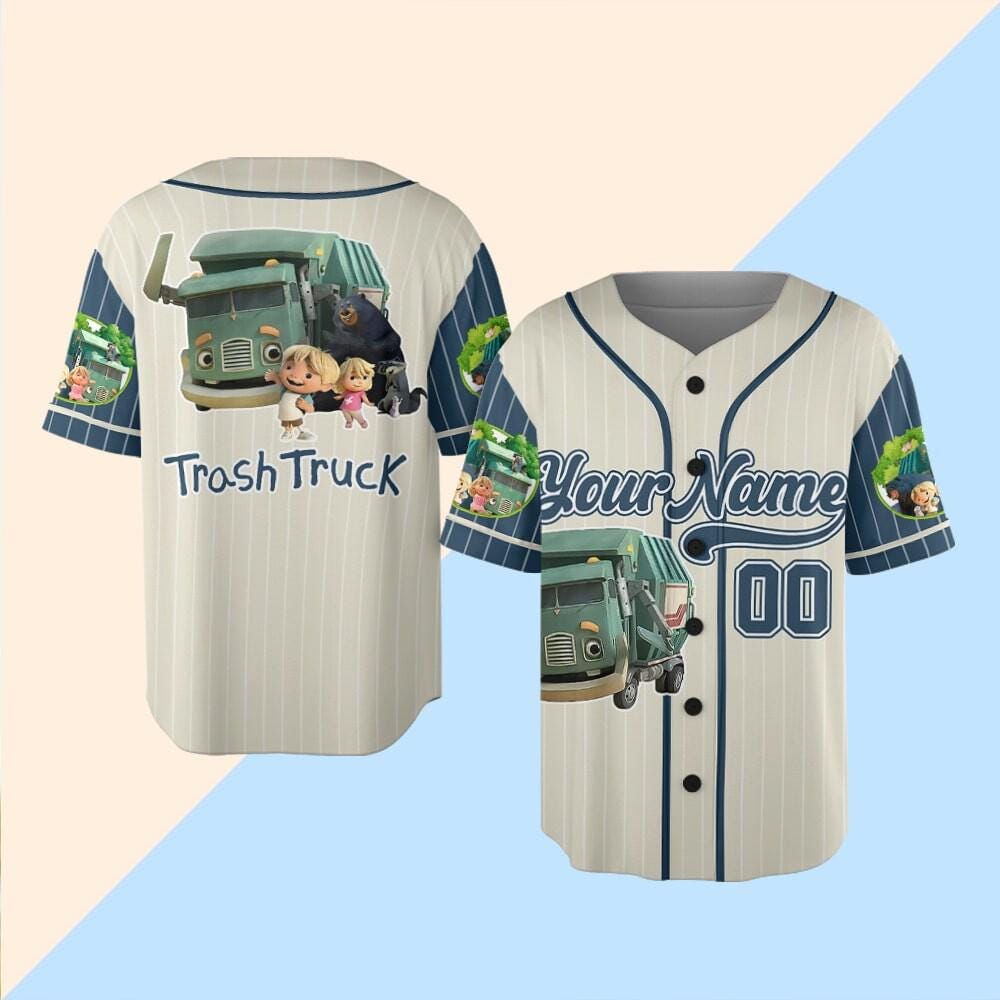 Discover Personalized Trash Truck Baseball Jersey