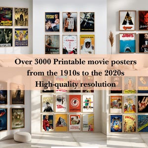 3000 Filmposter Bundle, Ästhetische Poster, Digital Film Poster, druckbare Wandkunst, Wand-Dekor, Wand-Dekor, digitale Wandkunst, Kunstdrucke