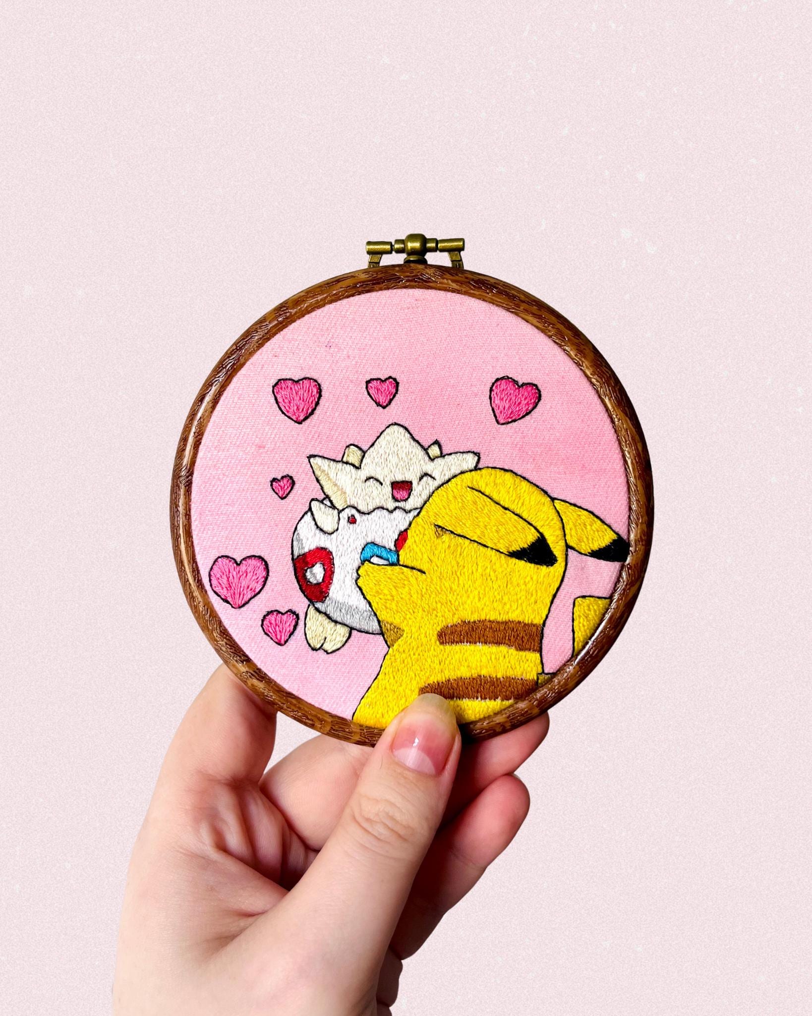ポケモン刺繍 - トゲピー＆ピカチュウ - 10 cm - Etsy 日本