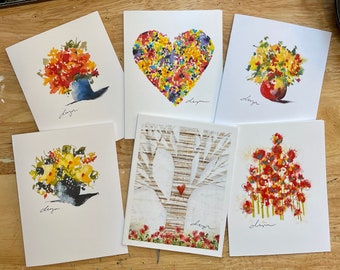 set of 6 - valentine 2024 collection - greeting cards