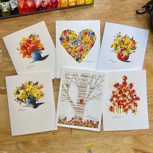 set van 6 - Valentijnscollectie - wenskaarten