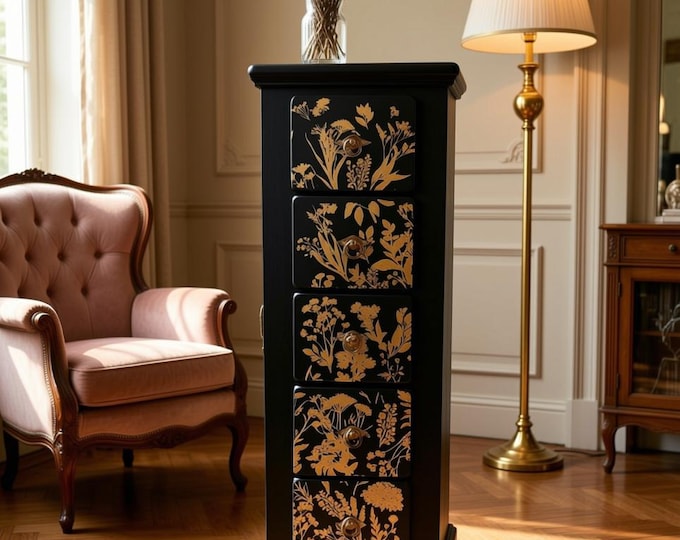 Featured listing image: Vintage upcycled chest of drawers/side cabinet