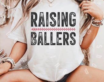 Raising Ballers Tee - Perfect for Sports Lovers, Baseball Fans, Family Gatherings, Gifts for Moms and Dads, Casual Wear, Birthday Present