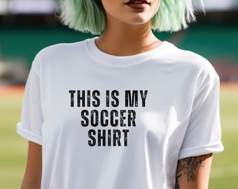 This Is My Soccer Shirt Unisex Softstyle T-Shirt, soccer gift, soccer mom and dad, soccer player gift